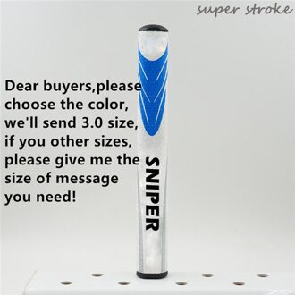 Antislip Golf Grips Wrap 1.0/2.0/3.0/5.0 Golfclubs Putter Grip met 3.0-wit blauw