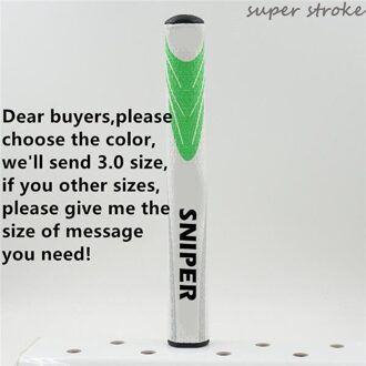 Antislip Golf Grips Wrap 1.0/2.0/3.0/5.0 Golfclubs Putter Grip met 3.0-wit groen