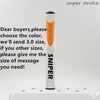 Antislip Golf Grips Wrap 1.0/2.0/3.0/5.0 Golfclubs Putter Grip met 3.0-wit oranje