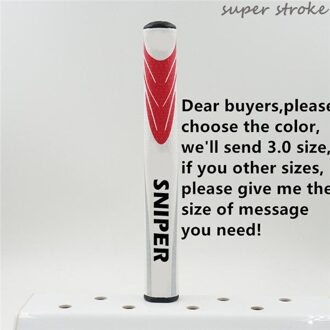Antislip Golf Grips Wrap 1.0/2.0/3.0/5.0 Golfclubs Putter Grip met 3.0-wit rood