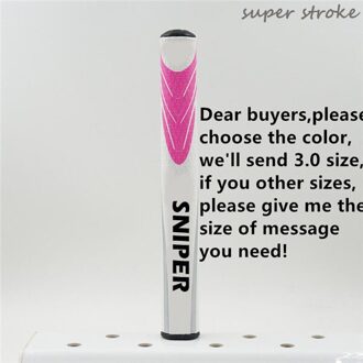 Antislip Golf Grips Wrap 1.0/2.0/3.0/5.0 Golfclubs Putter Grip met 3.0-wit roze