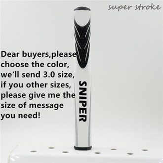 Antislip Golf Grips Wrap 1.0/2.0/3.0/5.0 Golfclubs Putter Grip met 3.0-wit zwart