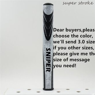 Antislip Golf Grips Wrap 1.0/2.0/3.0/5.0 Golfclubs Putter Grip met 3.0-zilver zwart