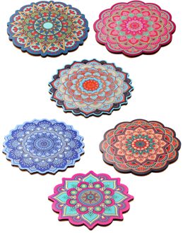 Antislip Houten Authentieke Tegel Gedessineerde Coaster Steelpan Pan Theepot Trivet Product