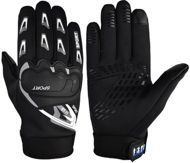 Antislip Motorfiets Handschoenen Riding Touch Screen Handschoenen Guard Lange Vinger Off-Road Riding Mtb Sport Handschoenen Fitness outdoor D30 zwart