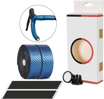 Antislip Racefiets Stuurlint Met Kurk Plug Reflecterende Demping Racing Bike Handle Bar Tape Fiets Accessoires Guidoline blauw