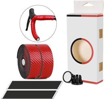 Antislip Racefiets Stuurlint Met Kurk Plug Reflecterende Demping Racing Bike Handle Bar Tape Fiets Accessoires Guidoline rood