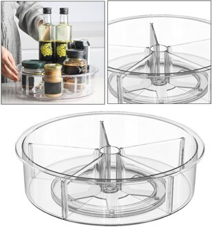 Antislip Roterende Lui Susan Draaibaar Opbergvak Fruit Snack Opslag Plaat Plastic Desktop Organizer Voor Keuken Badkamer