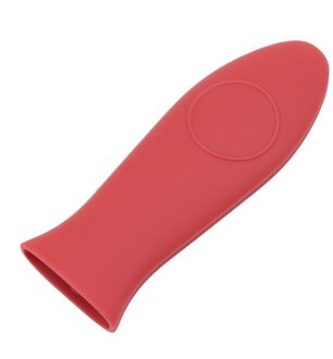 Antislip Siliconen Handvat Houder Kookgerei Onderdelen Pannenlap Gietijzeren Koekenpan Grip Mouw Cover Potten Pannen Handvat Onderdelen rood
