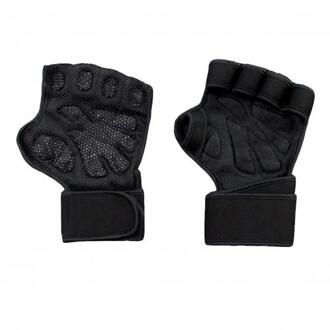 Antislip Siliconen Verdikte Fietsen Fitness Halve Vinger Handschoenen Met Polsband Handschoenen Met Polsband XL