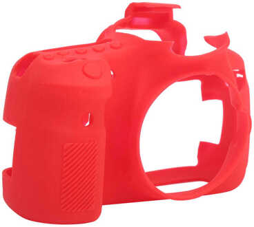 Antislip Slijtvaste Siliconen Camera Cover Soft Slr Protector Case Voor Canon 60D Camera rood
