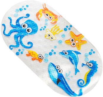 Antislip Tapijt Diepzeevis Badkamer Antislipmat Badkamer Vloermat Bad Kinderen Cartoon badmat Met Zuignap