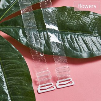 Antislip Tup Onzichtbare Transparant Beha-bandjes Schoudergordel Ondergoed Bandjes Vrouwen Schouderbanden Verstelbare Beha Accessoires flowers