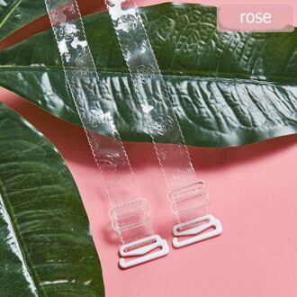 Antislip Tup Onzichtbare Transparant Beha-bandjes Schoudergordel Ondergoed Bandjes Vrouwen Schouderbanden Verstelbare Beha Accessoires roos