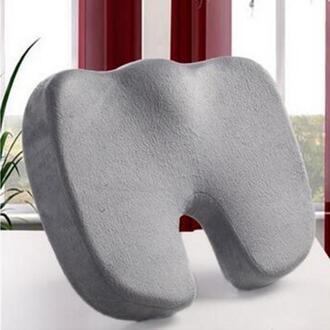 Antislip U-vormige Zitkussen Pad Auto Bureaustoel Ondersteuning Stoelhoezen Traagschuim Auto Lange Drives Seat protector Auto Interieur grijs