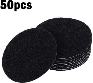 Antislip Vloermat Plakband Pad Tapijt Tapijt Grijper Coin Ronde Vormige Pad Montage Tape zwart 50 pairs