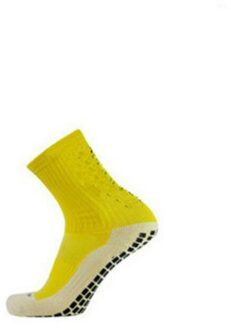 Antislip voetbal sokken Medium buis dikke handdoek Sokken doseren klassieke wrijving vierkante doseren sokken Basketbal sokken maat geel