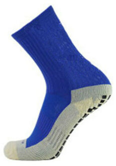 Antislip voetbal sokken Medium buis dikke handdoek Sokken doseren klassieke wrijving vierkante doseren sokken Basketbal sokken maat kleur blauw