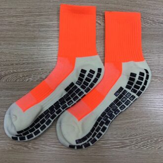 Antislip voetbal sokken Medium buis dikke handdoek Sokken doseren klassieke wrijving vierkante doseren sokken Basketbal sokken maat oranje