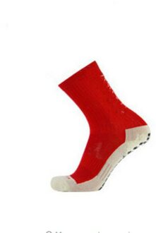 Antislip voetbal sokken Medium buis dikke handdoek Sokken doseren klassieke wrijving vierkante doseren sokken Basketbal sokken maat rood