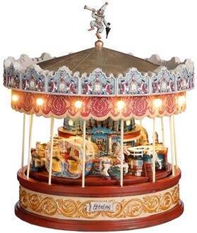 Anton Pieck carrousel werkt op batterijen - h25,5xd23cm Multikleur