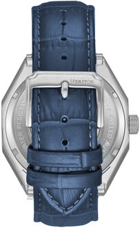 Antoni Horloge met Leren Band Blauw - One Size
