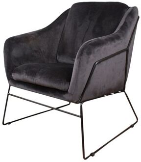 Antonio fauteuil velvet zwart