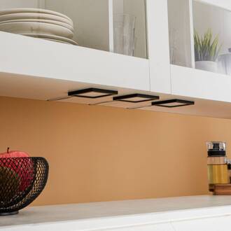 Antony LED meubelverlichting, set van 3, zwart matzwart