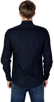 Antony Morato Classic Fit Lange Mouwen Overhemd Navy