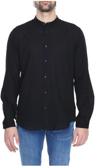 Antony Morato Heren Lange Mouwen Shirt Lente/Zomer Collectie Antony Morato , Black , Heren - 2Xl,Xl,L,M,S,Xs,3Xl