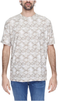 Antony Morato Heren T-shirt Lente/Zomer Collectie Antony Morato , Beige , Heren - 2Xl,M