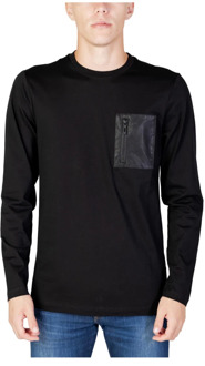 Antony Morato Heren Zwart Langemouw T-shirt Antony Morato , Black , Heren - XL