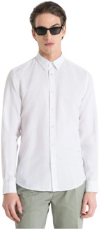 Antony Morato Lange mouw shirt MM Antony Morato , White , Heren - 2Xl,Xl,L,M,S