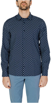 Antony Morato Lange Mouwen Heren Overhemd Lente/Zomer Collectie Antony Morato , Blue , Heren - 2Xl,L,M,S,Xs,3Xl