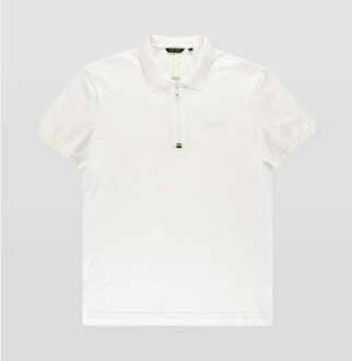 Antony Morato Polo 21 rubber print cream - maat M Ecru