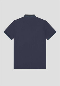 Antony Morato Polo s24 mercerized avio - maat M Blauw