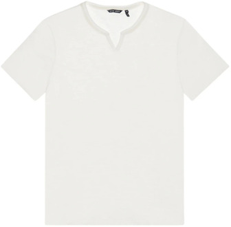 Antony Morato Slub Jersey Katoenen Korte Mouw T-shirt Antony Morato , White , Heren - 2Xl,Xl,L,M,S