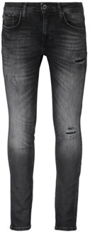 Antony Morato Trendy Tapered Fit Jeans met Destroyed Details Antony Morato , Black , Heren - W36