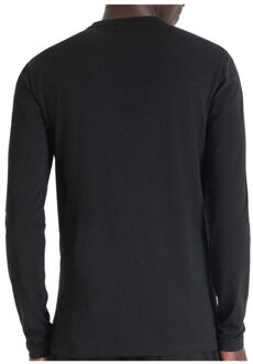 Antony Morato Trui t-shirt w23 logo Zwart