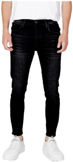 Antony Morato Zwarte Rits Knoop Jeans Herfst/Winter Antony Morato , Black , Heren - W32