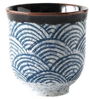 Antowall Japanse Zee Wave Cups Keramische Theekopje Water Cup Restaurant Single Cup Cups 1stk E