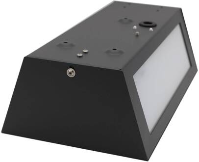 Antracietkleurige buitenwandlamp Long antraciet, opaal