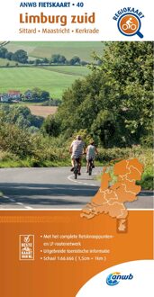 ANWB fietskaart 40 -   Fietskaart Limburg zuid 1:66.666