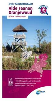 ANWB Wandelregiokaart  -   Alde Feanen, Oranjewoud 1:33.333
