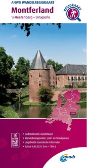 ANWB Wandelregiokaart  -   Wandelregiokaart Montferland 1:33.333