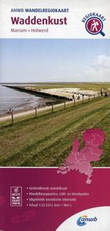 ANWB Wandelregiokaart  -   Wandelregiokaart Waddenkust 1:33.333