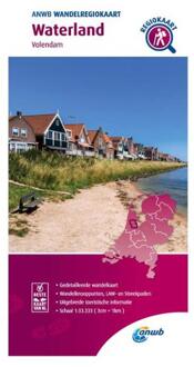 ANWB Wandelregiokaart  -   Wandelregiokaart Waterland 1:33.333