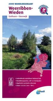 ANWB Wandelregiokaart  -   Wandelregiokaart Weerribben-Wieden 1:33.333