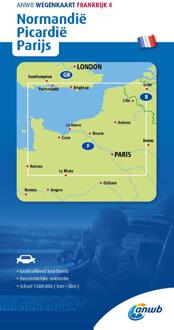 Anwb*wegenkaart Frankrijk 4. Normandie/Picardie/ Parijs - Anwb Wegenkaart