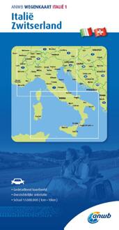 Anwb*wegenkaart Italië 1. Italië/Zwitserland - Anwb Wegenkaart